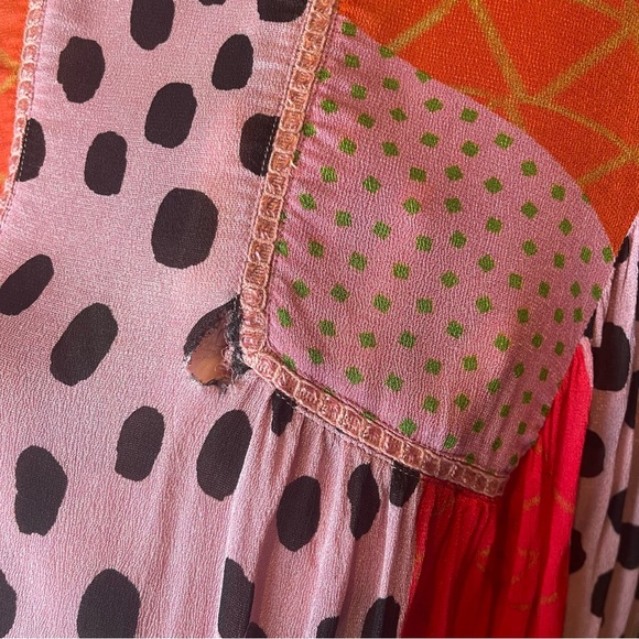 Flawed - Anthropologie Blank London Polka Dot Peasant Blouse - Petite - Picture 14 of 16